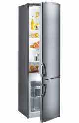 Двухкамерный холодильник цвета &laquo;нержавеющая сталь&raquo; комплектуется полками PullOut, которые обеспечивают удобный доступ к&nbsp;продуктам.